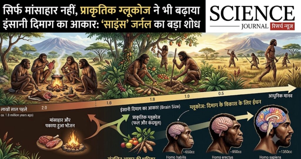 सिर्फ मांसाहार नहीं, प्राकृतिक ग्लूकोज ने भी बढ़ाया इंसानी दिमाग का आकार: ‘साइंस’ जर्नल का बड़ा शोध